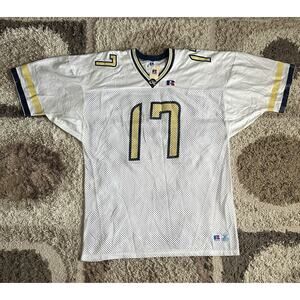 NWT Vintage Georgia Tech Football Jersey #17 Russell Athletic White Mens 48